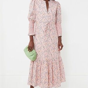 Hyacinth House Lucille Pink Floral Tiered Dress XXS NWT